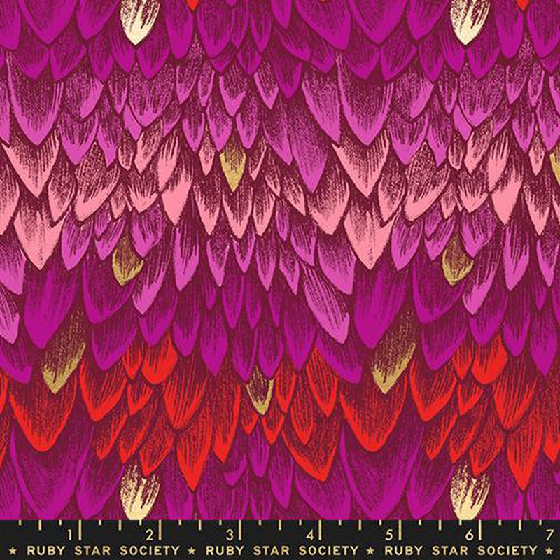 {Pre-Order April/May} Moda Ruby Star Society Fireglow Scales Metallic Rose
