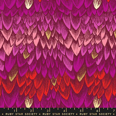 {Pre-Order April/May} Moda Ruby Star Society Fireglow Scales Metallic Rose