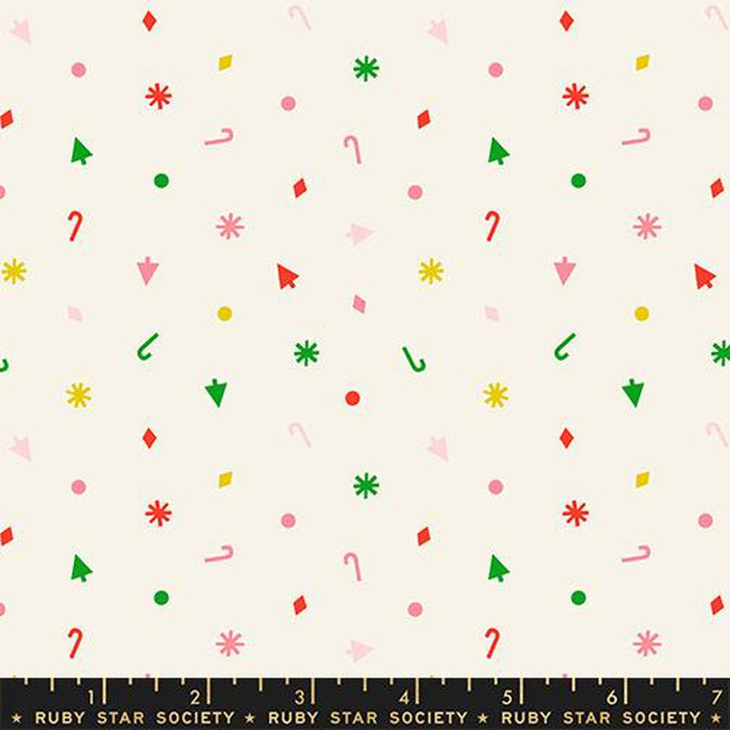 {Pre-Order June} Moda Ruby Star Society Merry Happy Christmas Confetti Natural