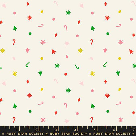 {Pre-Order June} Moda Ruby Star Society Merry Happy Christmas Confetti Natural