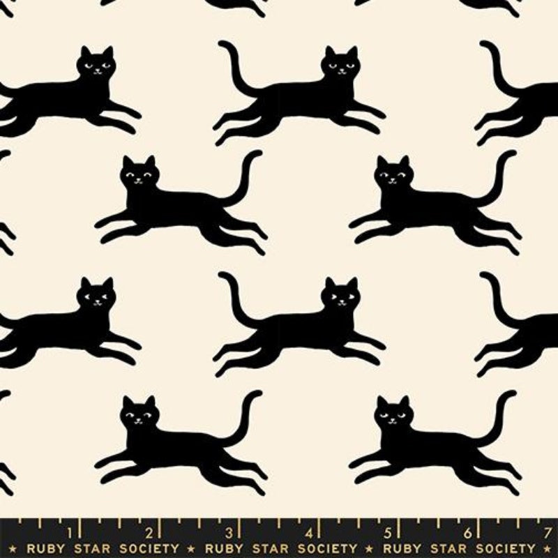 {Pre-Order June} Moda Ruby Star Society Oops All Cats Kitty Run Black