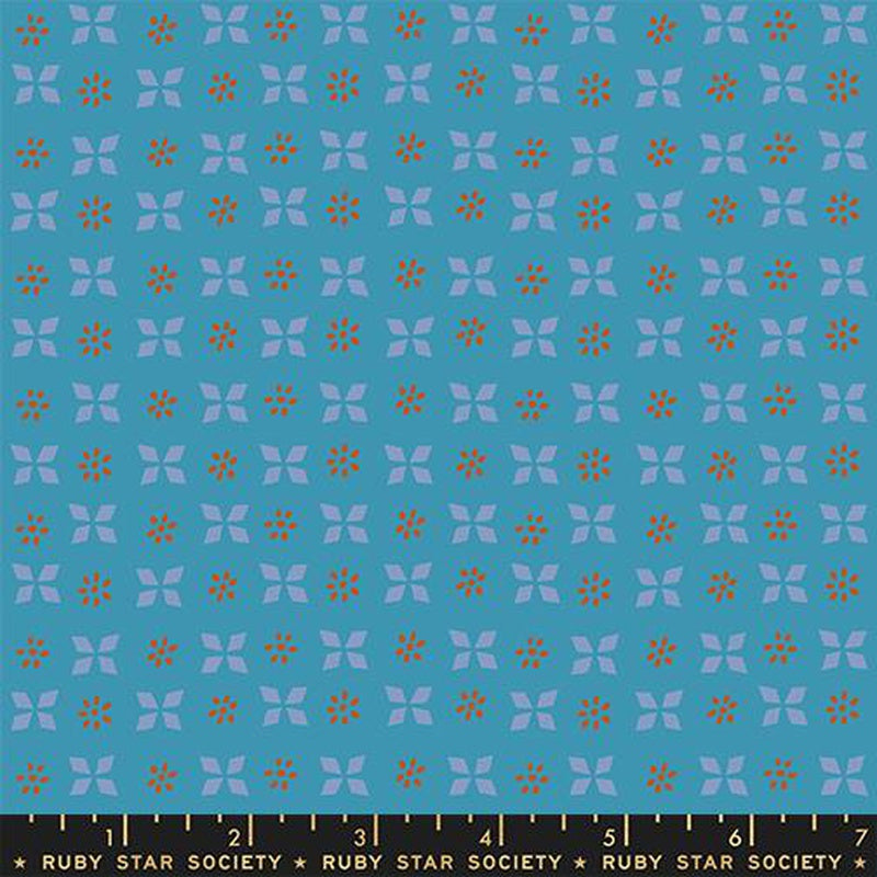 {New Arrival}  Moda Ruby Star Society Sugar Maple Retro Geometric Vintage Blue