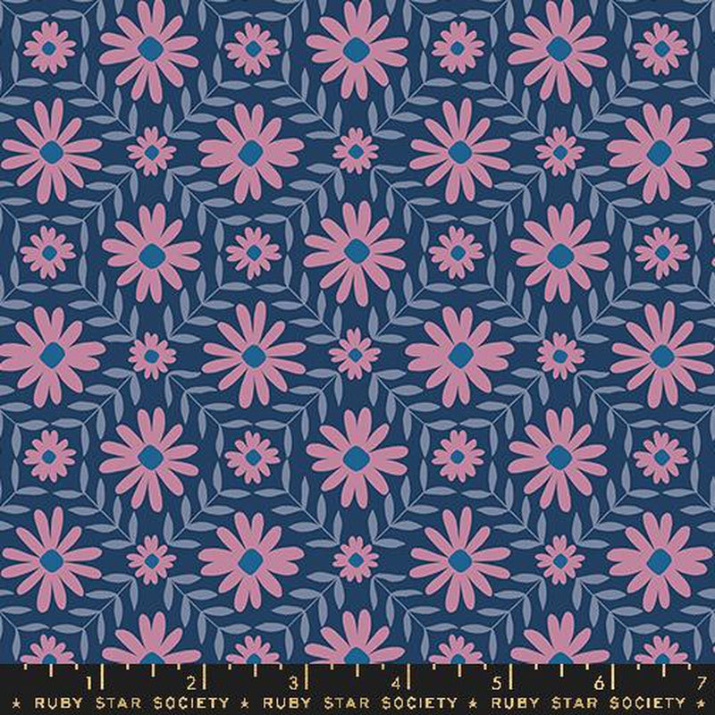 {New Arrival} Moda Ruby Star Society Endpaper Floral Endpaper Bluebell