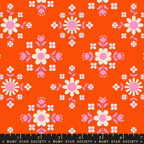 Moda Ruby Star Society Darlings 2 Florametry Warm Red FAT QUARTER