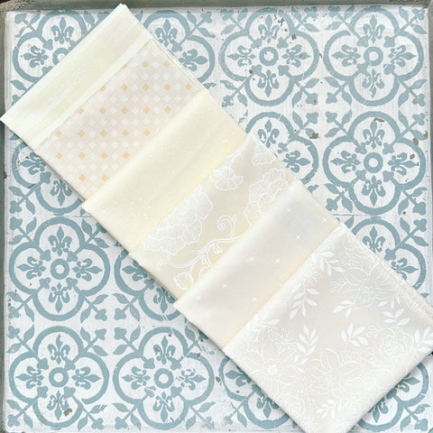 {New Arrival} Moda Ruby Star Society Sampler Curated Fat Quarter Bundle x 6 Natural Prints Tone on Tone