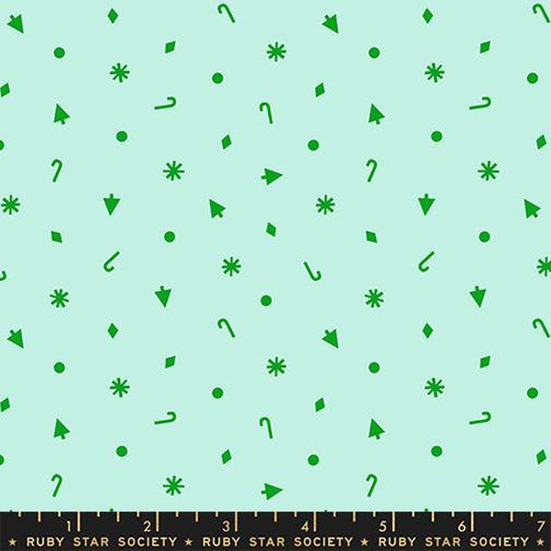 {Pre-Order June} Moda Ruby Star Society Merry Happy Christmas Confetti Mint