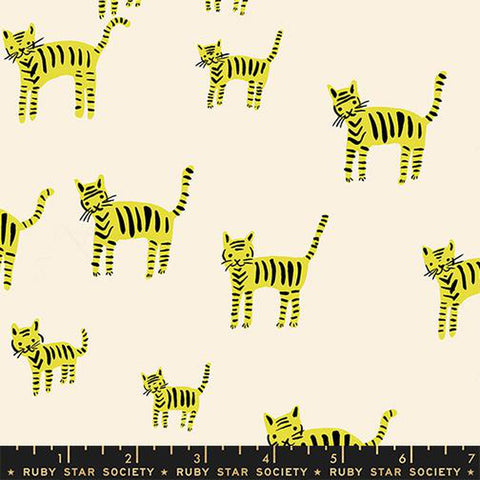 {Pre-Order October} Moda Ruby Star Society Catnap Tiger Stripes Citron