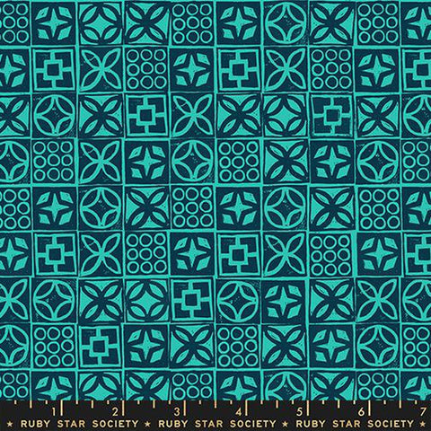 {Pre-Order April/May} Moda Ruby Star Society Poolside Too Architectural Blocks Peacock