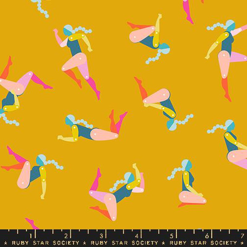 {New Arrival} Moda Ruby Star Society Pivot Paper People Goldenrod