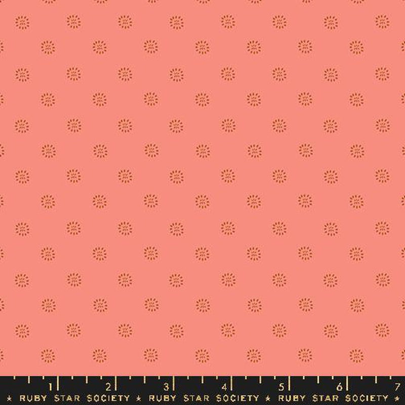 {New Arrival} Moda Ruby Star Society Favourite Flowers Stamped Flower Dark Melon
