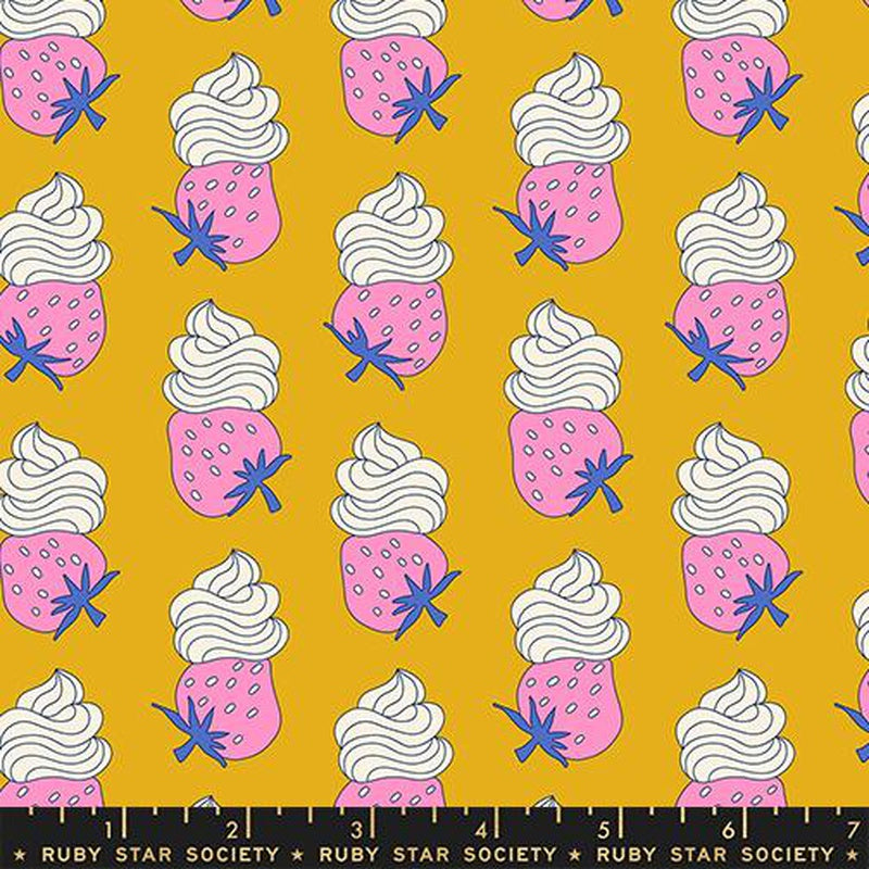 {Pre-Order January} Moda Ruby Star Society Sugar Cone 2 Strawberry Whip Goldenrod