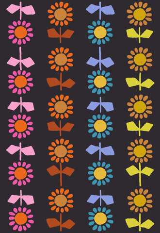 {Pre-Order October} Moda Ruby Star Society Catnap - CANVAS Daisy Stripe Black