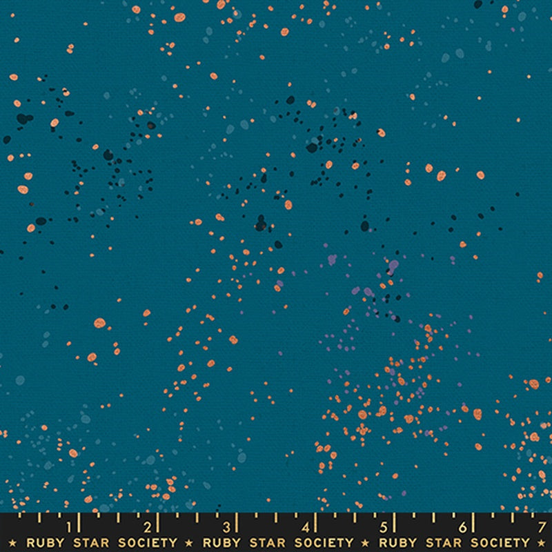 {Pre-Order January} Moda Ruby Star Society Speckled - CANVAS Speckled Metallic Teal