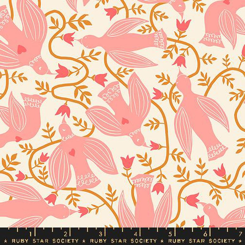 {New Arrival} Moda Ruby Star Society Endpaper Humingbirds Natural