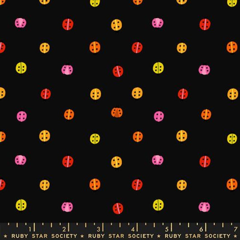 {Pre-Order April} Ruby Star Society Daisy Days - Ladybug Black