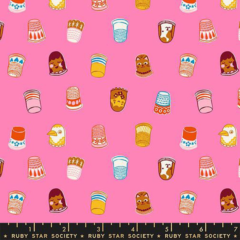 {Pre-Order August} Moda Ruby Star Society 1-800 Notion Thimbles  Flamingo