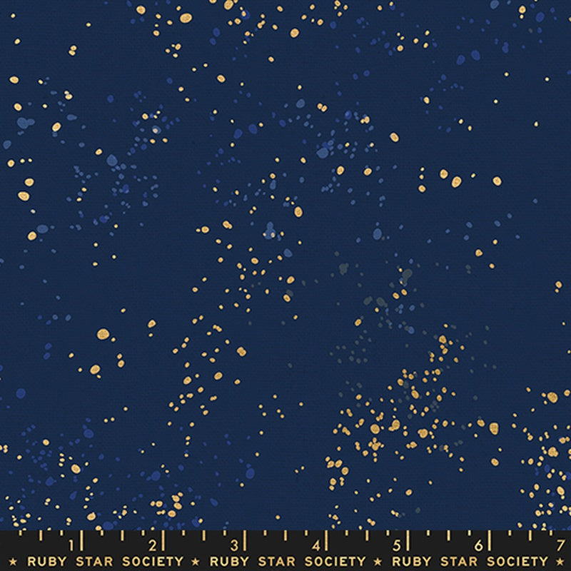 {Pre-Order January} Moda Ruby Star Society Speckled - CANVAS Speckled Metallic Navy