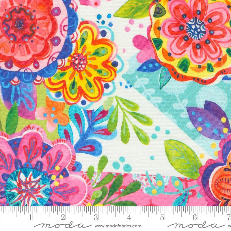 {Pre-Order January} Moda Flower Patches Floral Bash Rainbow