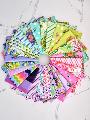 {Pre-Order April} FreeSpirit Tula Pink Floral Reef True Colours Fat Quarter 25pcs Full bundle