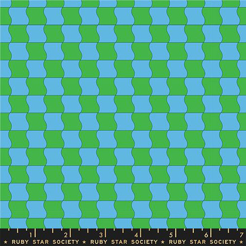 {Pre-Order January} Moda Ruby Star Society Sugar Cone 2 Wavy Check Verdant