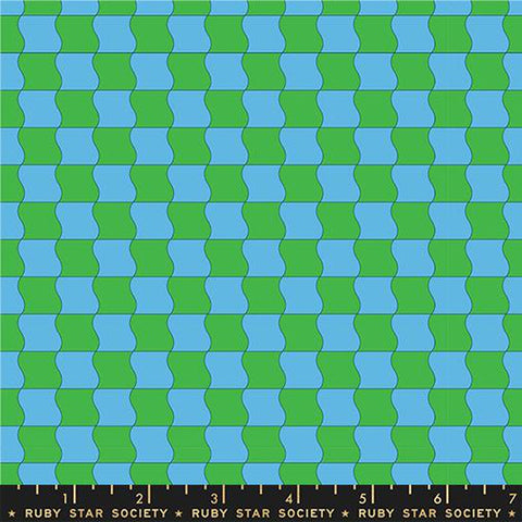 {Pre-Order January} Moda Ruby Star Society Sugar Cone 2 Wavy Check Verdant