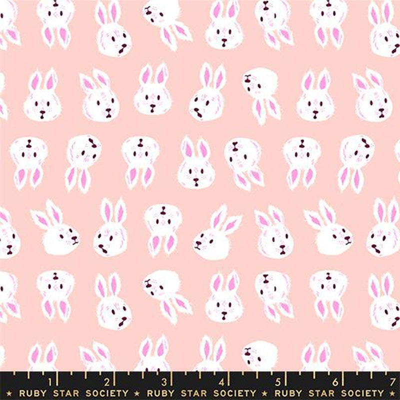 {New Arrival} Moda Ruby Star Society Hello Alice Rushing Rabbit Vintage Pink