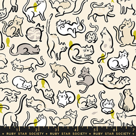 {Pre-Order June} Moda Ruby Star Society Oops All Cats Cat Schmitties Pistachio