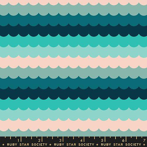 {Pre-Order April/May} Moda Ruby Star Society Poolside Too Umbrella Scallops Peacock