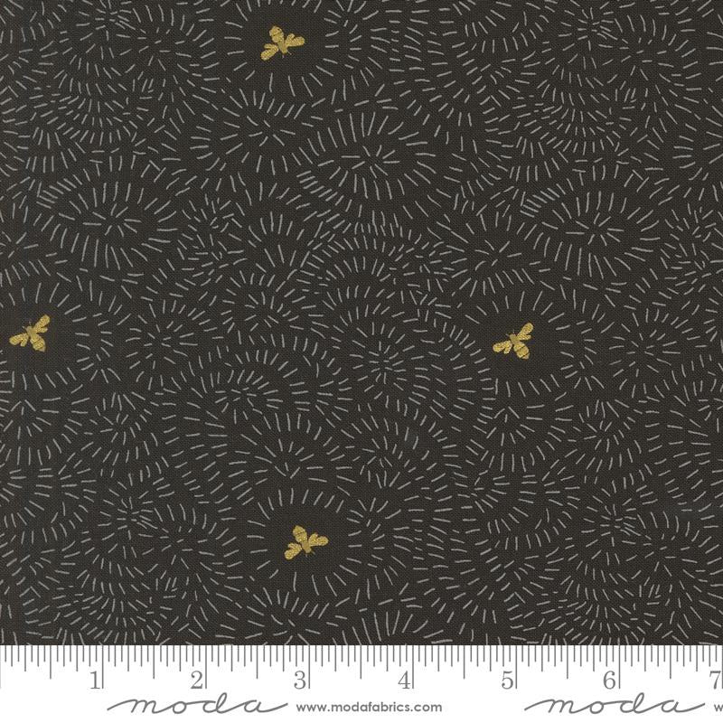 {New Arrival} Moda Gingiber Bee Garden Twists and Turns Black Metallic