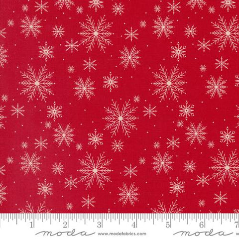 {New Arrival} Moda Once Upon a Christmas Snowflakes Red