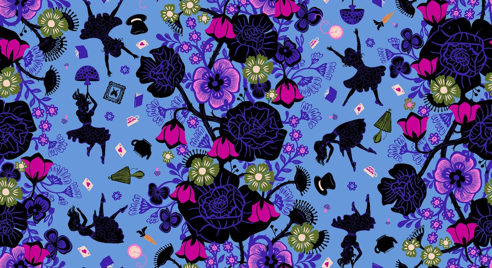 {Pre-Order October} Moda Ruby Star Society Hello Alice Rabbit Hole Lindley Blue
