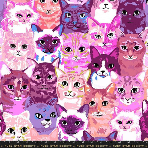 {Pre-Order June} Moda Ruby Star Society Oops All Cats Hundreds of Cats Pink