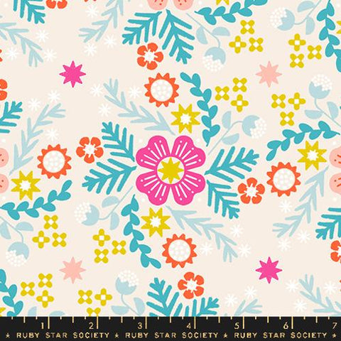 {New Arrival} Moda Ruby Star Society Pivot CANVAS Wild Flower Natural