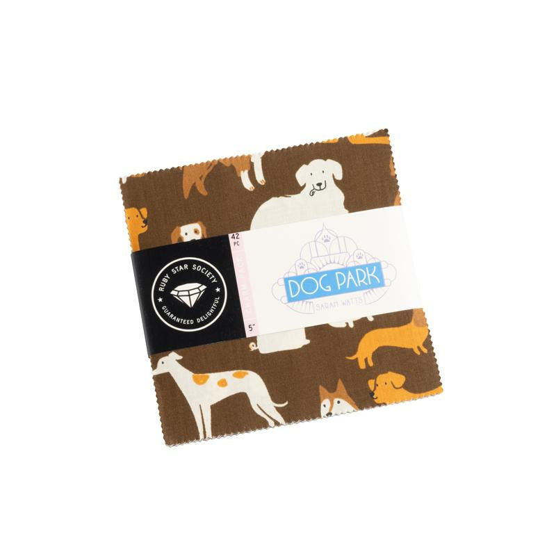 {New Arrival} Moda Ruby Star Society Dog Park Squares 5"