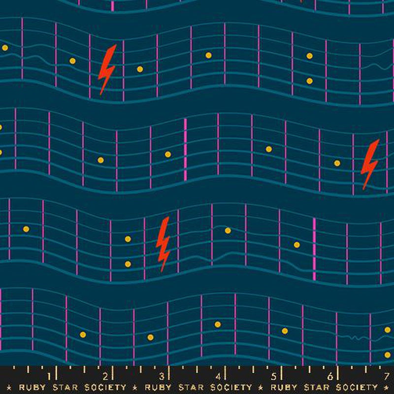 {New Arrival} Moda Ruby Star Society Teddy and the Bears Fretboard Dark Teal