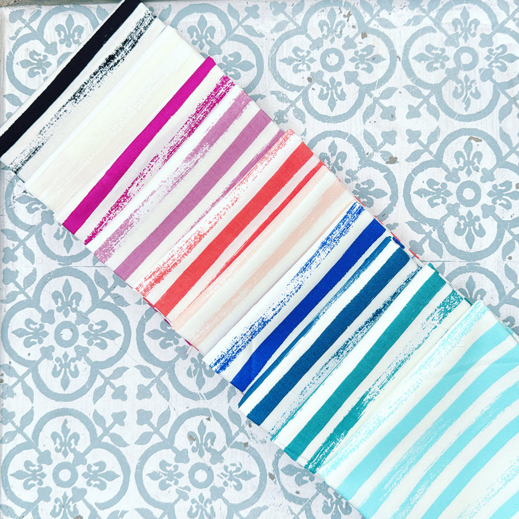 Moda Ruby Star Society Zip Stripe Fat Quarter Bundle x 10 Pieces