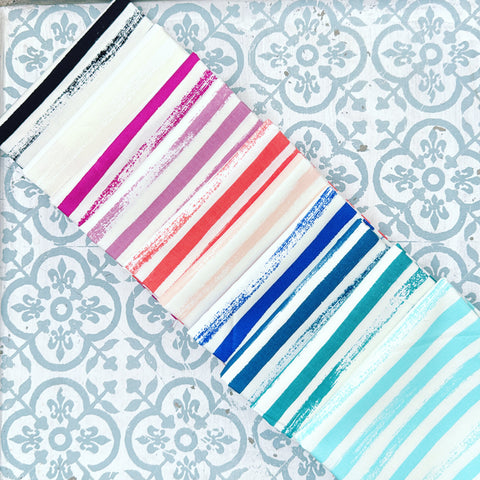 Moda Ruby Star Society Zip Stripe Fat Quarter Bundle x 10 Pieces