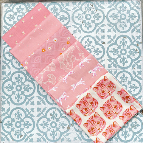 {New Arrival} Moda Ruby Star Society Sampler Curated Fat Quarter Bundle x 6 Balmy Cats Meow