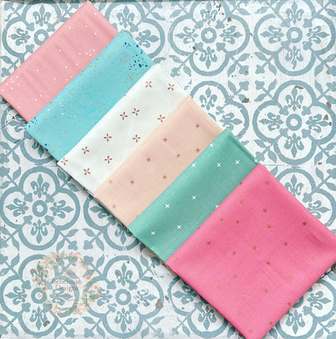{New Arrival} Moda Ruby Star Society Sampler Curated Fat Quarter Bundle x 6 Blenders Sorbet