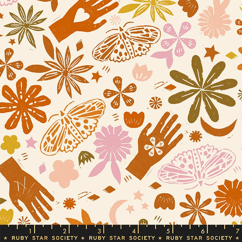 Moda Ruby Star Society Moonglow Novelty Stamp Earth FAT QUARTER