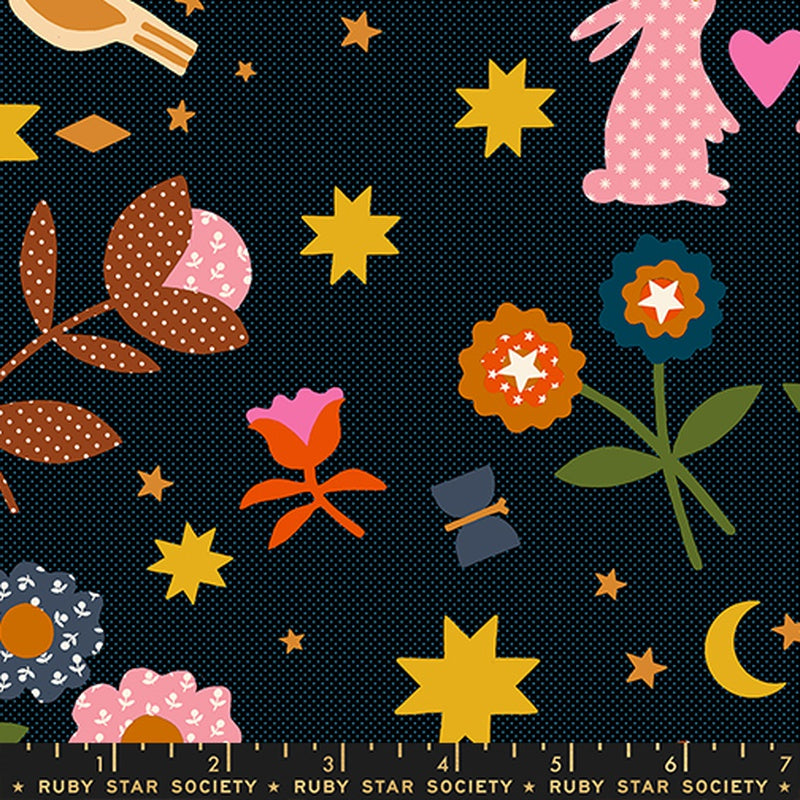{Pre-Order March} Moda Ruby Star Society Mystic Fable- Mystic Fable Soft Black