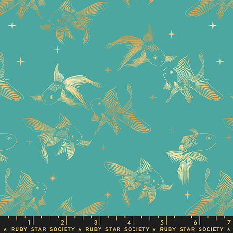 Moda Ruby Star Society Curio Koi Succulent Metallic FAT QUARTER