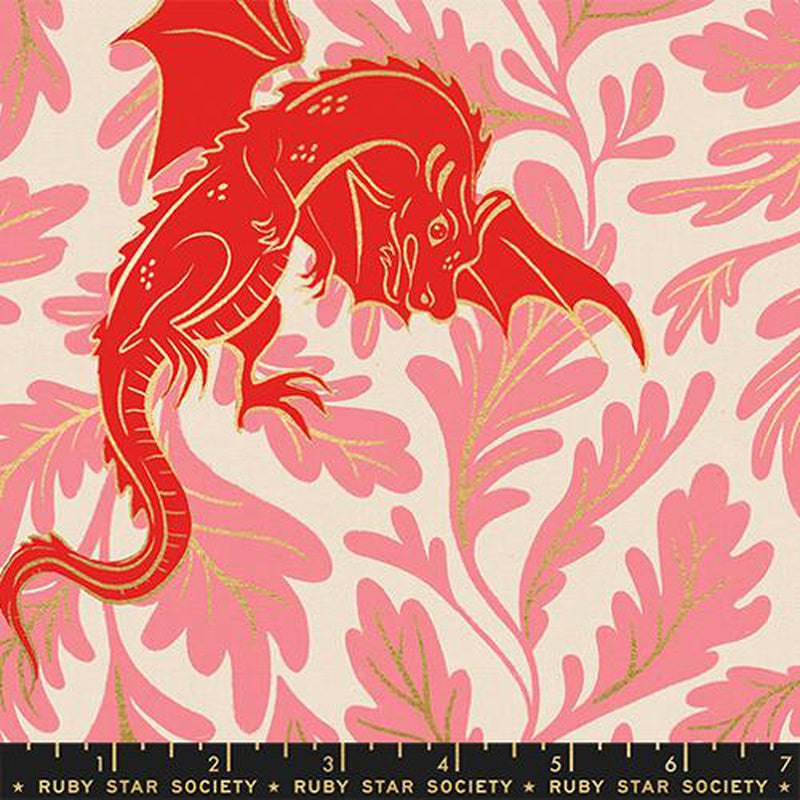 {Pre-Order April/May} Moda Ruby Star Society Fireglow- CANVAS Dragon Lair Dark Ruby