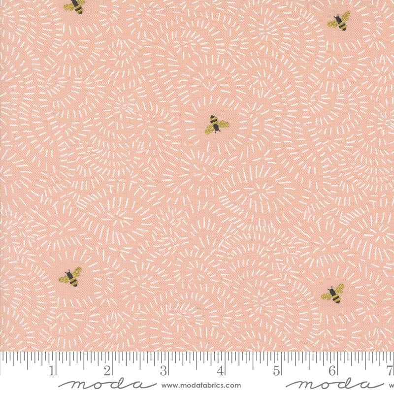 {New Arrival} Moda Gingiber Bee Garden Twists and Turns Rose Metallic