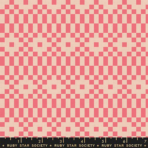 {Pre-Order August} Moda Ruby Star Society Lofi Linens Bitmapped Neon Coral