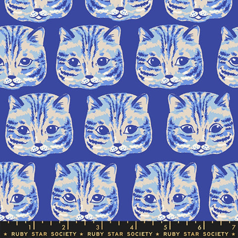 {Pre-Order June} Moda Ruby Star Society Oops All Cats Meow Meow Blue Ribbon