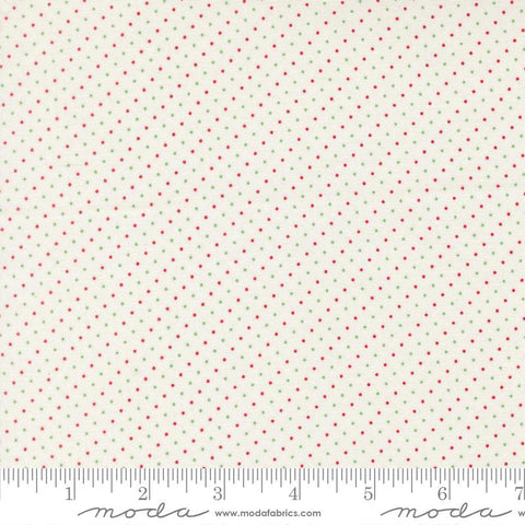 {New Arrival} Moda Fabrics Sweetfire Road Merrily on High Festive Dots Snow