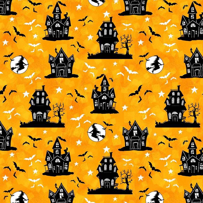 Henry Glass Nights of Olde Salem Glow Haunted Houses Orange Glow in the Dark