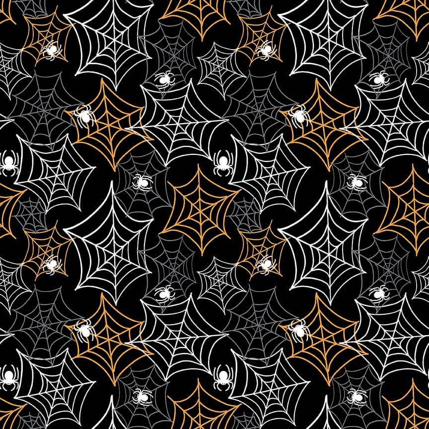 {Henry Glass Nights of Olde Salem Spiderweb Black Glow in the Dark
