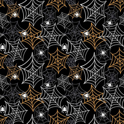 {Henry Glass Nights of Olde Salem Spiderweb Black Glow in the Dark